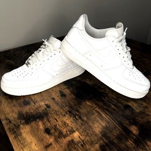 white air force ones mens size 10